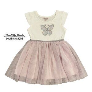 Chenault Girl 3T Sparkly Butterfly Appliqué Tulle Dress